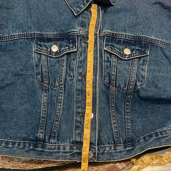 Adika denim jacket with back fringe size small - Picture 6 of 7